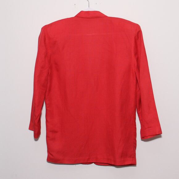Vintage 80s Liz Claiborne Boxy Blazer Linen Blend Size 10 - Picture 2 of 6